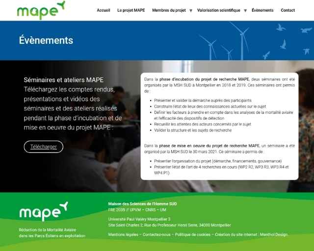 Design applicatif et déclinaison de la charte graphique pour le projet MAPE du CNRS