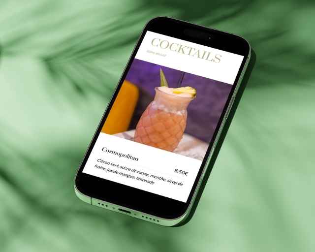 Design des autocollants QR Code pour tables de restaurant développés par Digital 34